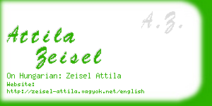 attila zeisel business card